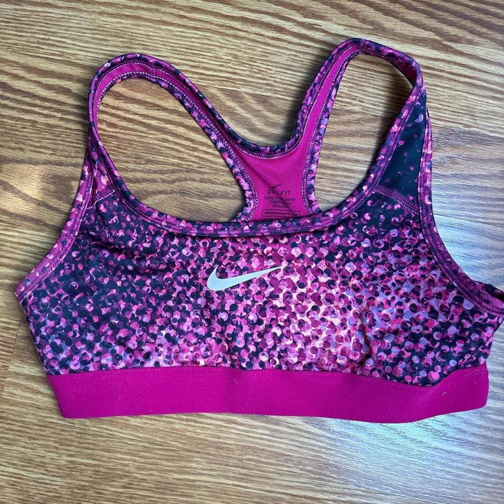 Nike medium pink dri-fit sports bra
